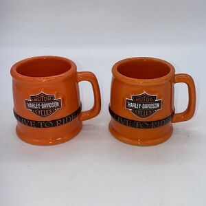 Harley-Davidson Mini Mugs Ceramic Set of 2